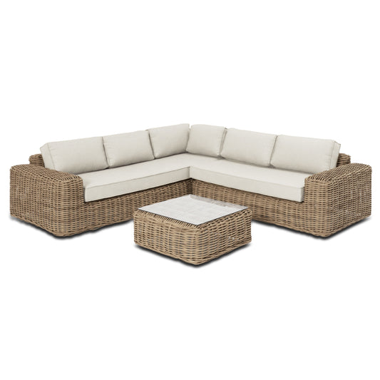 Poly & Bark Puglia Outdoor/Patio Corner Sectional Set with Coffee Table