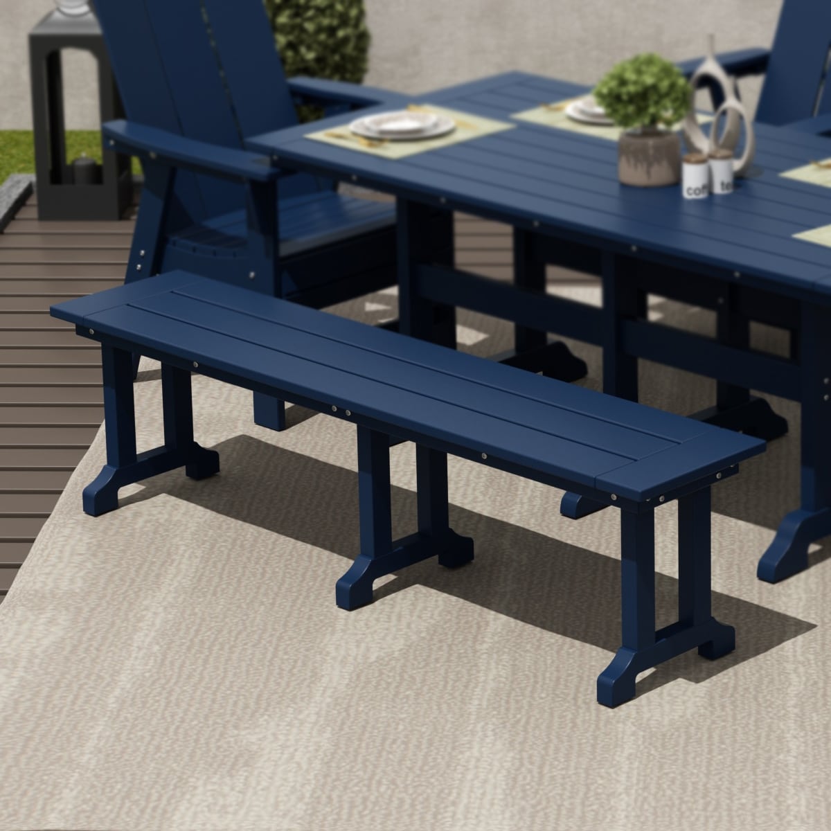 Polytrends Laguna Hdpe All Weather Outdoor Patio 65 Bench
