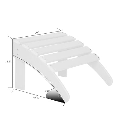 Polytrends Laguna Hdpe All Weather Outdoor Patio Foldable Adirondack Chair With Ottoman (2-Piece Set)