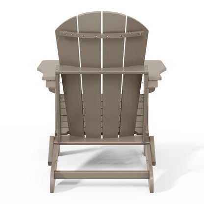 Polytrends Laguna Fade Resistant All Weather Outdoor Patio Folding Adirondack Chair