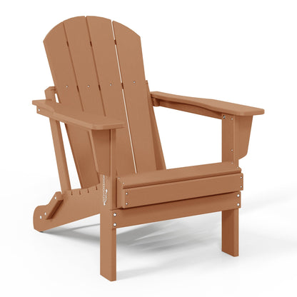 Polytrends Laguna Fade Resistant All Weather Outdoor Patio Folding Adirondack Chair