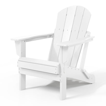 Polytrends Laguna Weather Resistant Outdoor Patio Folding Adirondack Chairs (Set of 4)