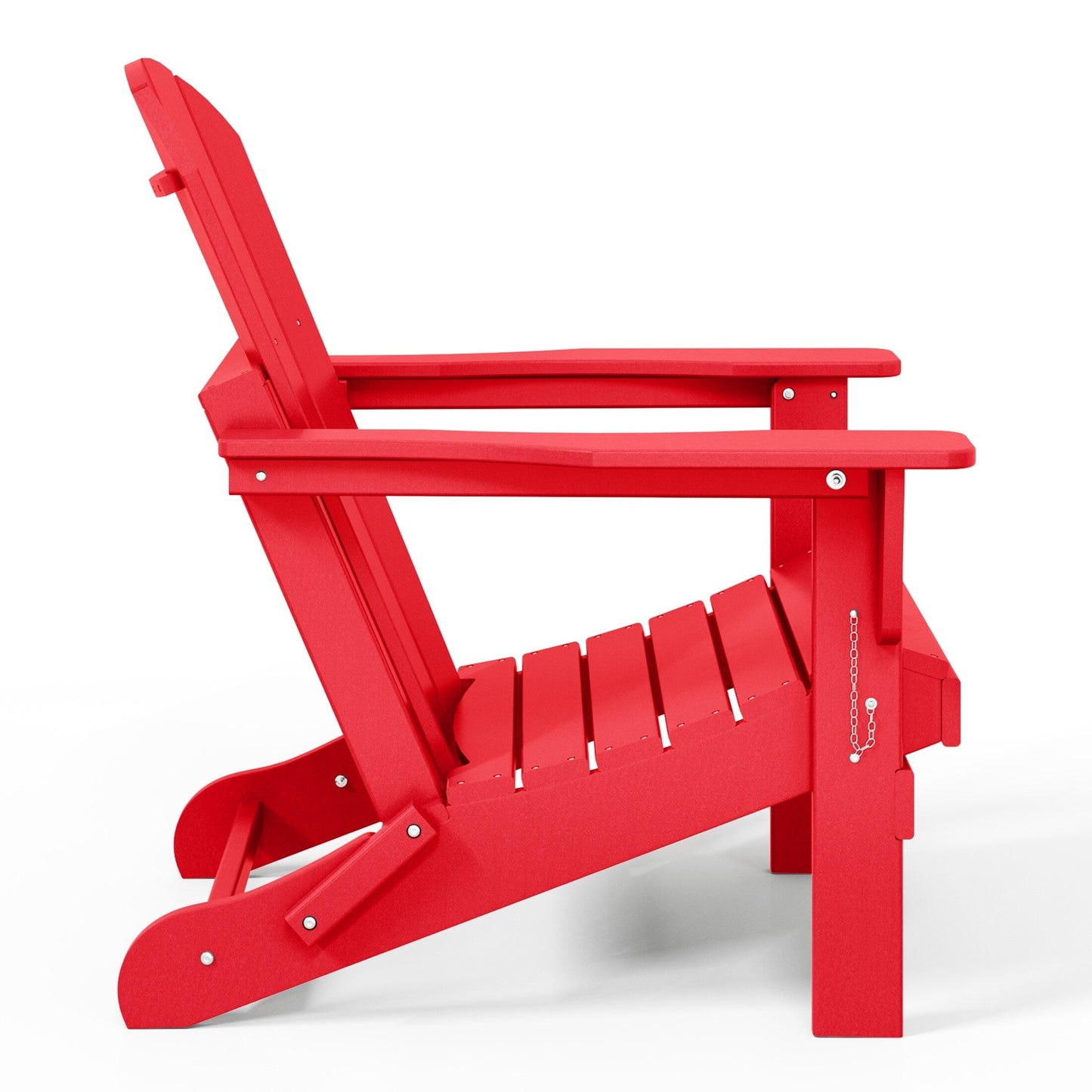 Polytrends Laguna Weather Resistant Outdoor Patio Folding Adirondack Chairs (Set of 4)