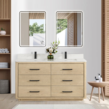 Porto Bath Vanity with White Quartz Stone Top without Mirror