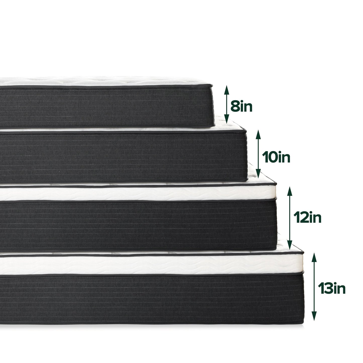 Priage by ZINUS 8 Inch Comfort Essential Pocket Spring Hybrid Mattress