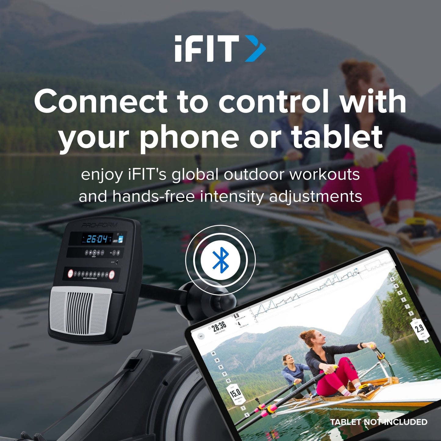 ProForm 750R; Rower with 5 Display, Built-In Tablet Holder and SpaceSaver Design
