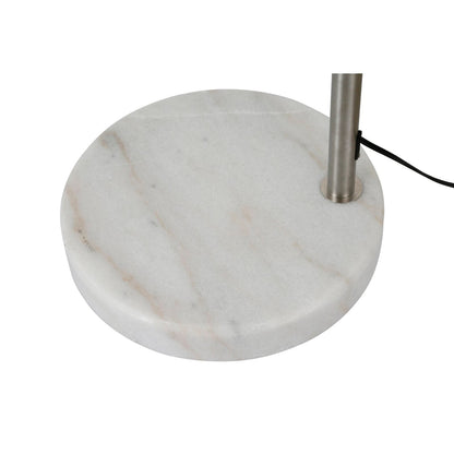 Q-Max 81 Steel Adjustable Arching Floor Lamp With Extra Large Shade and Marble Base