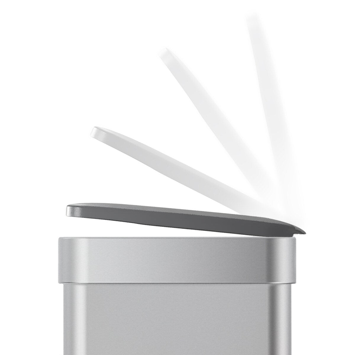 Qualiazero 16 Gal (8 Gal dual unit) Rectangular Recycle Step Can - Stainless Steel