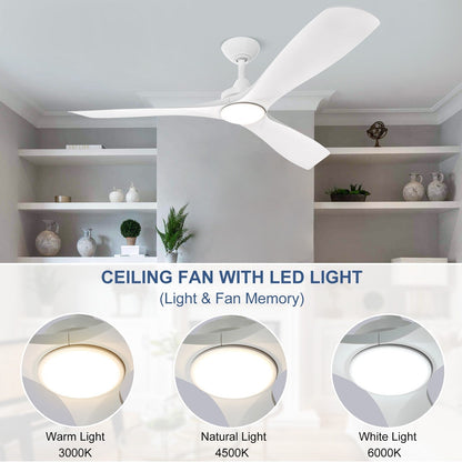 Remote Ceiling Fan with Lights Flush Mount