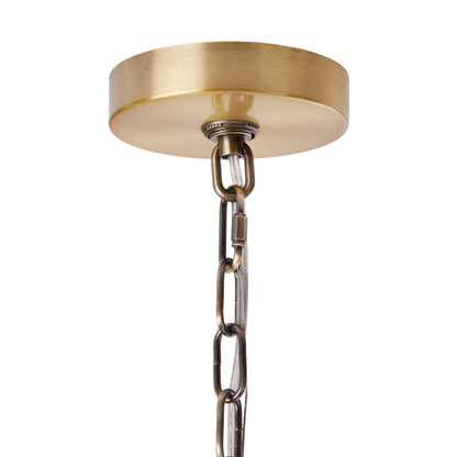 River of Goods Bryar Brass and Crystal 23.5W 3-Light Chandelier - 23.5 x 23.5 x 61.5