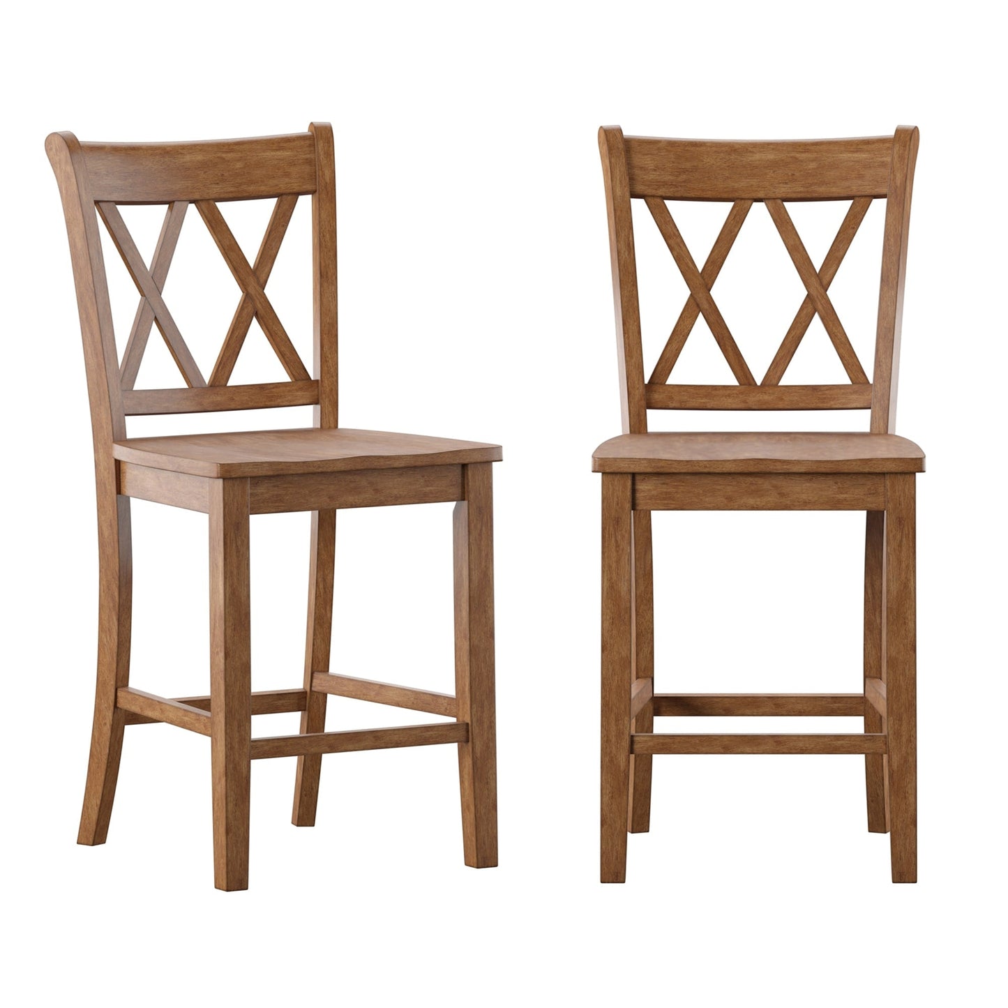 Ronda Double X-Back Counter Height Chairs (Set of 2)