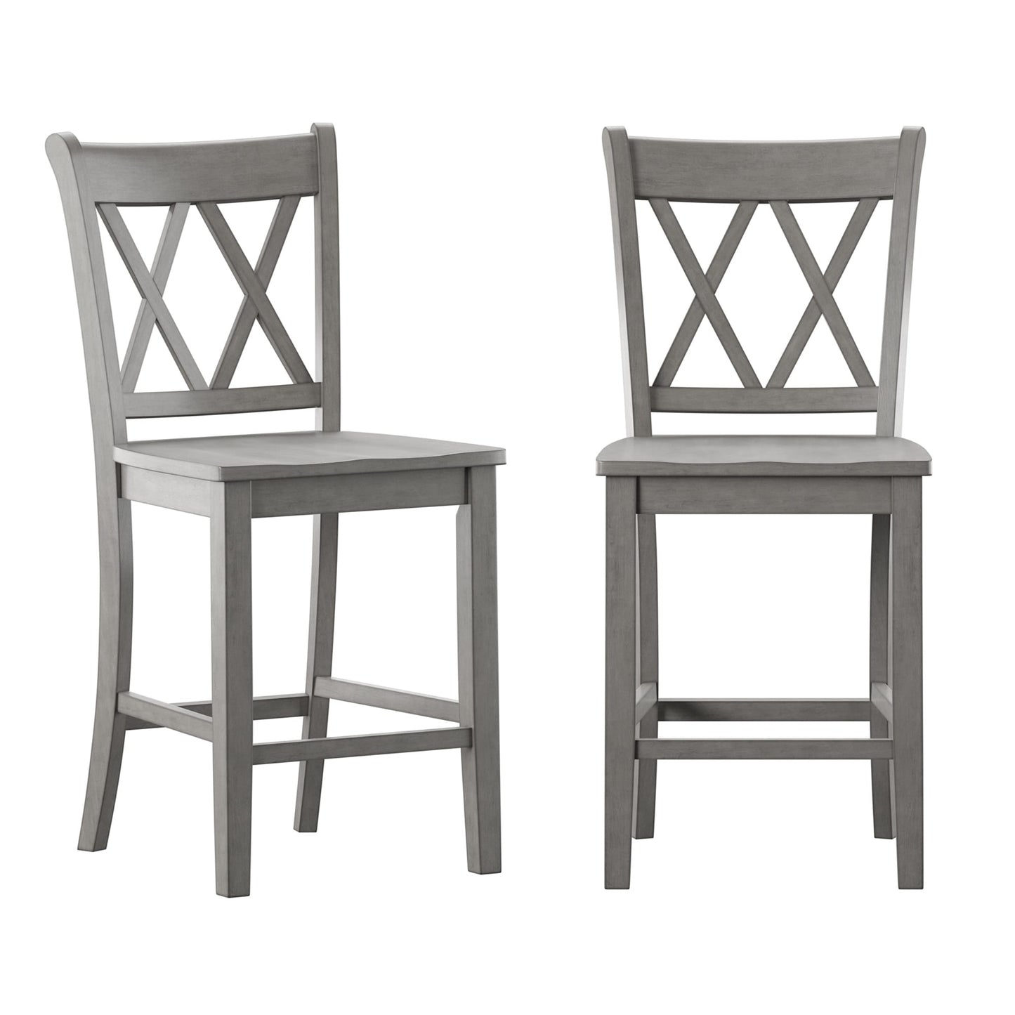 Ronda Double X-Back Counter Height Chairs (Set of 2)