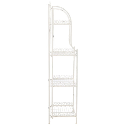 SAFAVIEH Bryn Victorian Wrought Iron 4-Tier Outdoor Bakers Rack - 25 In. W x 15 In. D x 63 In. H - 25W x 15D x 63H