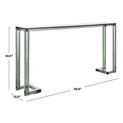 SAFAVIEH Couture Camryn Acrylic Console Table - Clear - 60 W x 10 L x 30 H - 52Wx10Dx30H