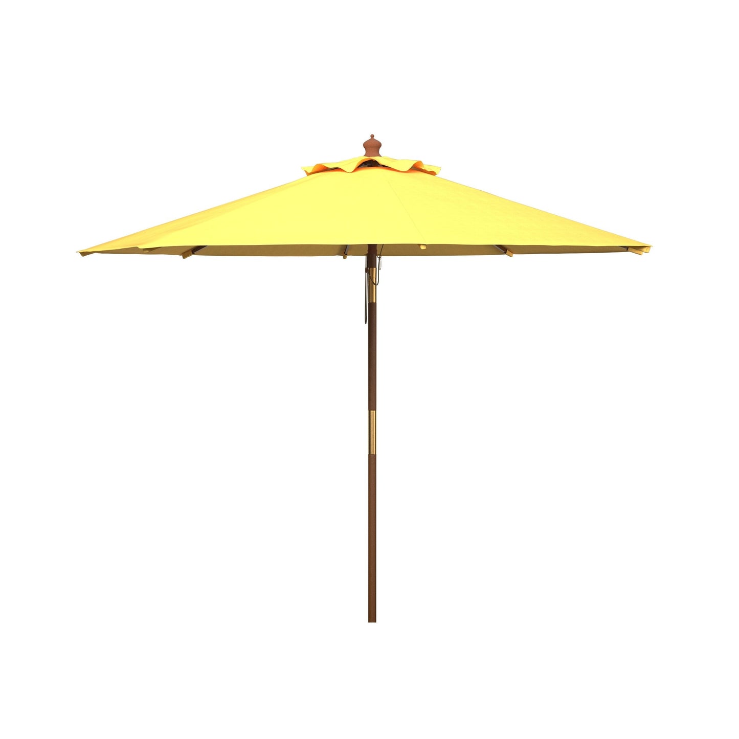 SAFAVIEH Zlatana 9 Ft Wooden Outdoor Umbrella