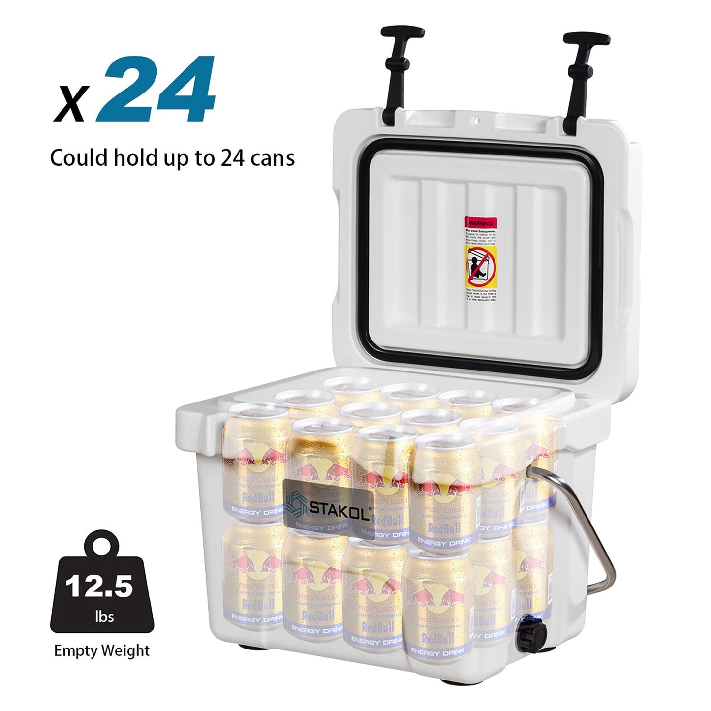 SKTAKOL 16 Quart Cooler Portable Ice Chest Leak-Proof 24 Cans Ice - See Details