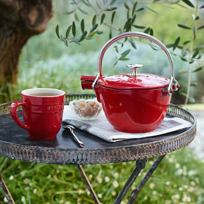 STAUB Cast Iron 1-qt Round Tea Kettle