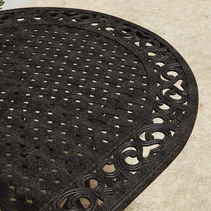 Sanibel Bronze Aluminum 7- Piece Outdoor Dining Set with 72 Oval Dining Table and Six Armchairs by Homestyles