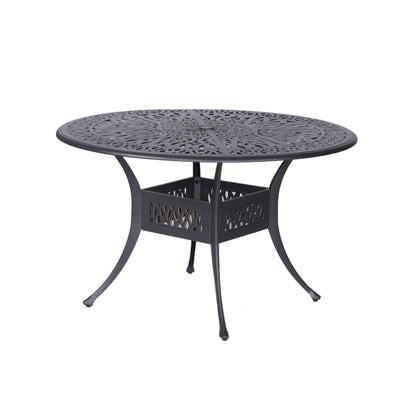 Saratoga 5pc Aluminum Round Dining Set with Sunbrella Cushions - Best Outdoor Furniture
