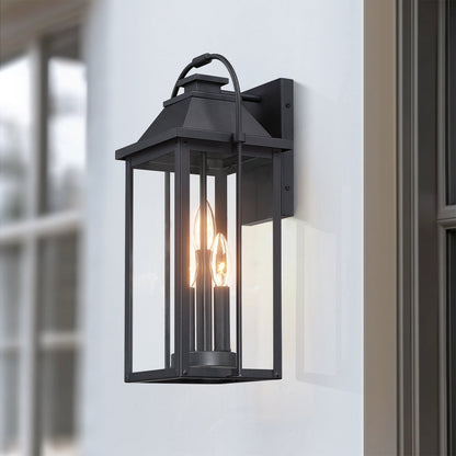 Brits Black Outdoor Wall Lantern Sconce Light