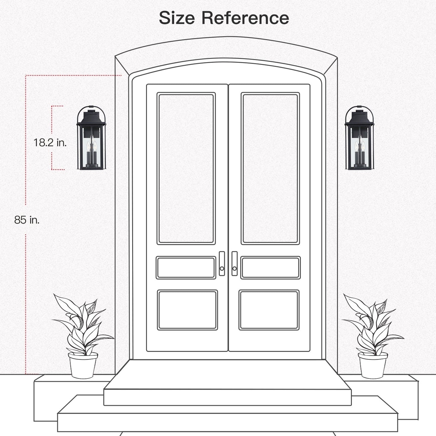 Brits Black Outdoor Wall Lantern Sconce Light