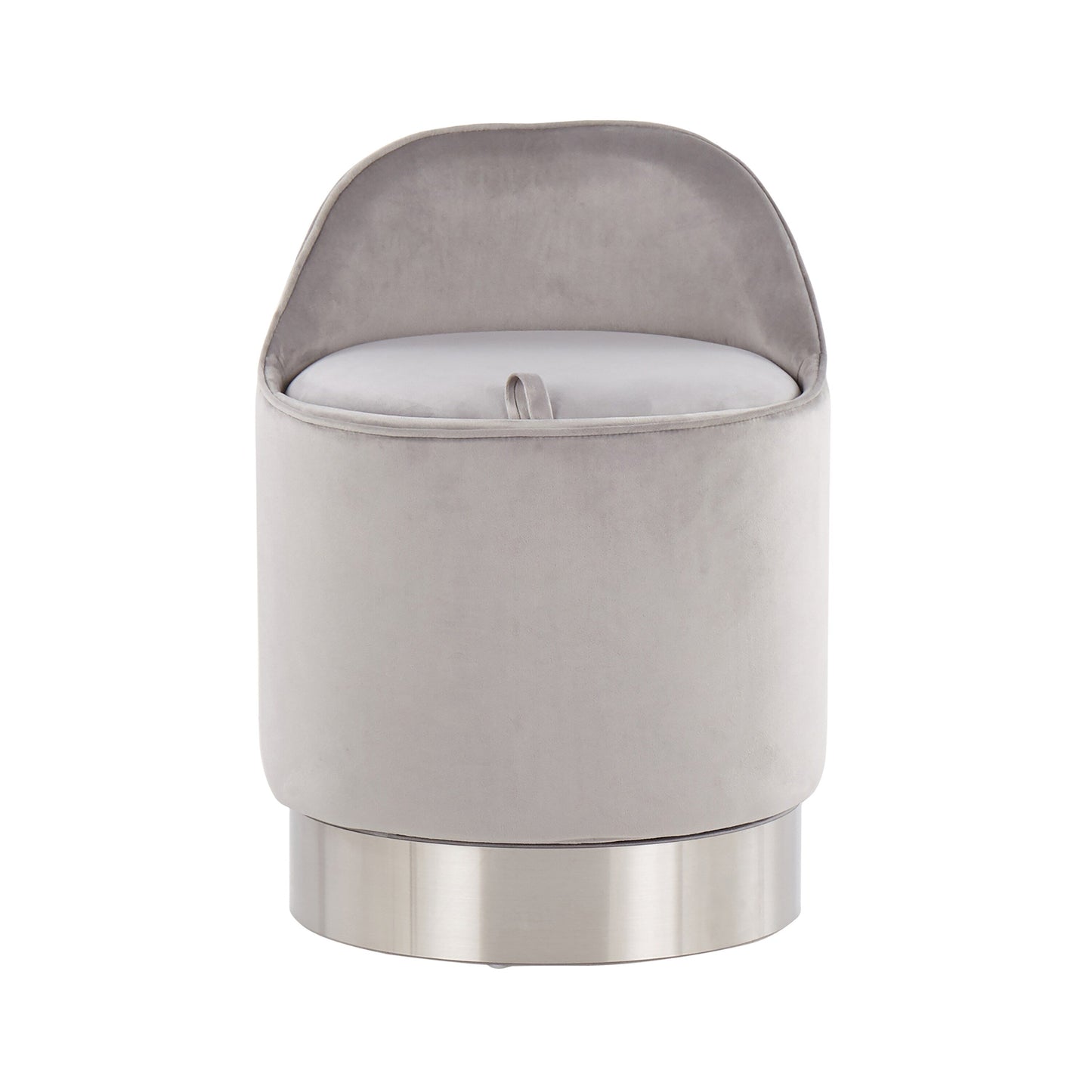 Silver Orchid Corday Swivel Velvet Vanity Stool