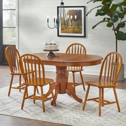 Simple Living Carolina 5-piece Farmhouse Solid Wood Dining Set with Leaf