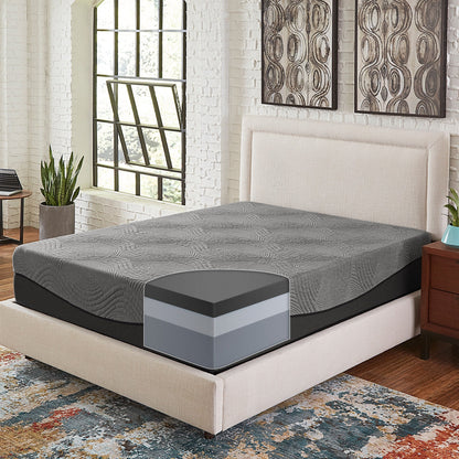 Slumber Solutions Active 14-inch Charcoal Memory Foam Mattress