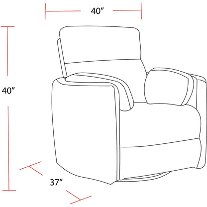 Fairview Home Swivel Power Glider Recliner