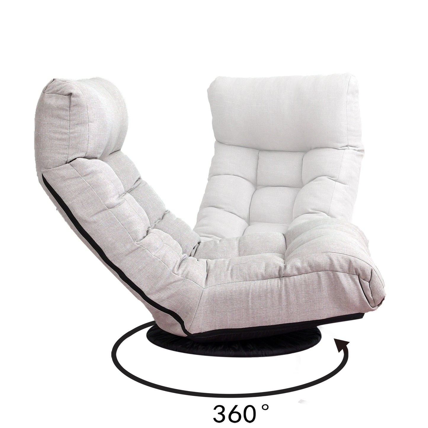 Upholstered Armless Recliner Set with Ottoman and Adjustable Headrest
