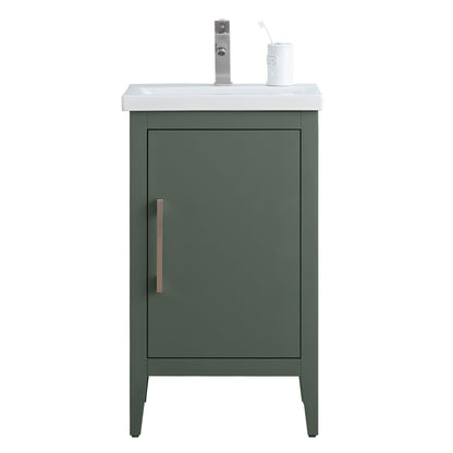 Vanity Art 20 or 24 or 30 Single Sink Bathroom Vanity Cabinet with Ceramic Top