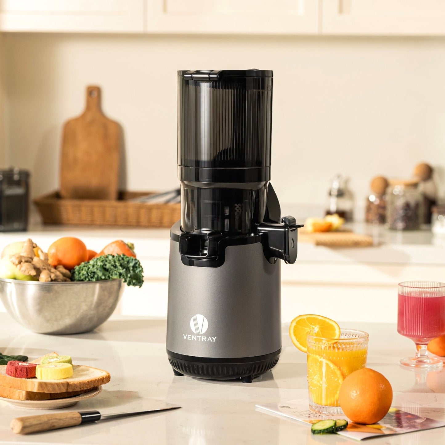 Ventray 900 Slow Masticating Juicer, Cold Press Juicer with 5.1 Extra Large Wide Feed Chute