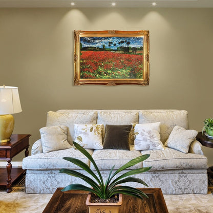 La Pastiche Vincent Van Gogh 'Field of Poppies' Hand Painted Oil Reproduction