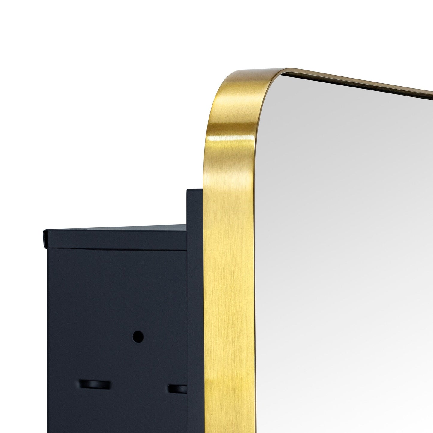 TEHOME WH Recessed Framed Medicine Cabinet with Mirror and Adjustable Shelves