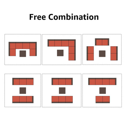 Wicker/ Steel 7-piece Outdoor Cushioned Sectional Sofa Set