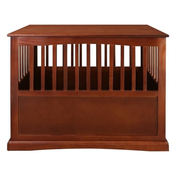 Wooden Pet Crate End Table with Lockable Door