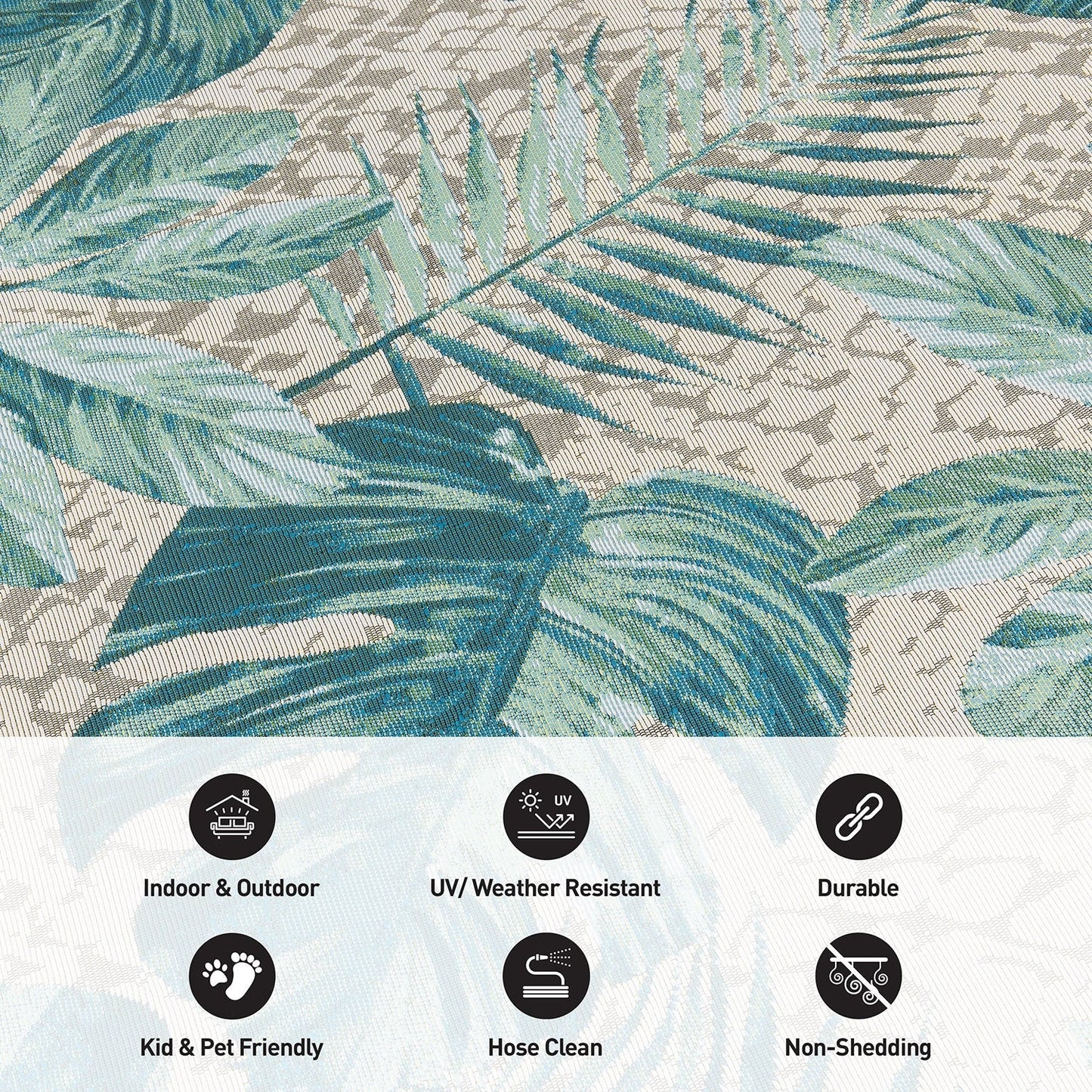 World Rug Gallery Contemporary Tropical Floral Indoor/Outdoor Area Rug