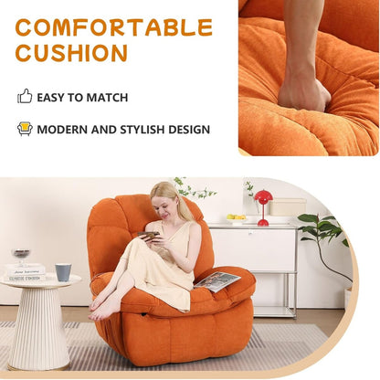 XINMICS Swivel Power Recliner Chair, Massage Rocker Recliners with Heated ,USB, USB-C and Side Pocket