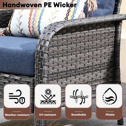 XIZZI 4-piece Outdoor Patio Furniture Conversation Set with Table