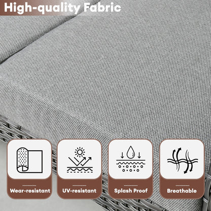 XIZZI 4-piece Outdoor Patio Furniture Conversation Set with Table